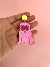 Load image into Gallery viewer, Pink Pug Earrings