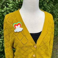 Load image into Gallery viewer, Rainbow On a Cloudy Day Brooch