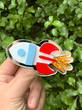 Load image into Gallery viewer, Rocket Ship acrylic brooch