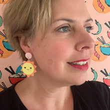 Load image into Gallery viewer, cute kawaii sun earrings