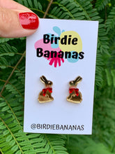 Load image into Gallery viewer, Golden Chocolate Easter Bunny Stud Earrings