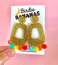 Load image into Gallery viewer, big colourful acrylic earrings