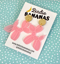 Load image into Gallery viewer, Balloon Poodle Earrings in Pink