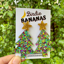 Load image into Gallery viewer, festive tree earrings