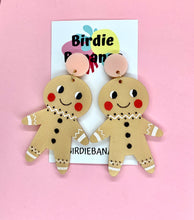 Load image into Gallery viewer, christmas gingerbread earrings