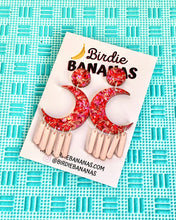 Load image into Gallery viewer, boho celestial moon earrings