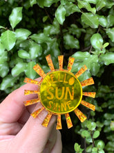 Load image into Gallery viewer, big acrylic sun brooch