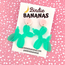 Load image into Gallery viewer, Balloon Poodle Earrings in Green