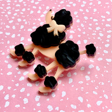 Load image into Gallery viewer, Pink and Black French Poodle Brooch