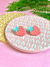 Load image into Gallery viewer, strawberry stud earrings