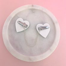 Load image into Gallery viewer, Rainbow Heart Sweater Clips