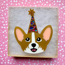 Load image into Gallery viewer, novelty acrylic dog brooch
