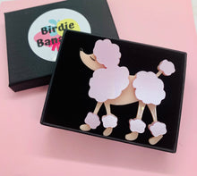 Load image into Gallery viewer, pink french poodle acrylic brooch