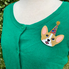 Load image into Gallery viewer, Corgi Party Puppy in Gold
