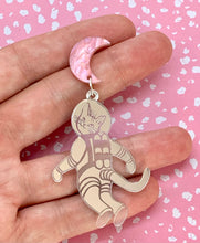 Load image into Gallery viewer, quirky cat space earrings