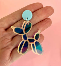 Load image into Gallery viewer, Iridescent Balloon Poodle Earrings