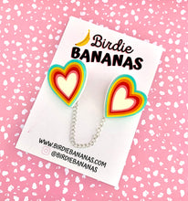 Load image into Gallery viewer, Rainbow Heart Sweater Clips