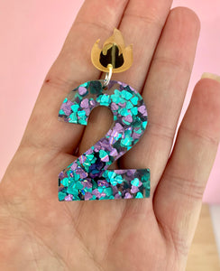 Birthday Candle Number Earrings