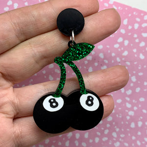 Cherry 8 Ball Earrings