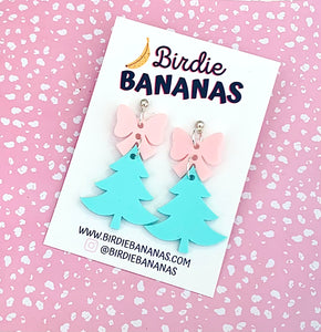 Pastel  Christmas Tree Earrings