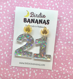 Birthday Candle Number Earrings