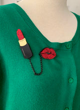 Load image into Gallery viewer, Lipstick Double Brooch
