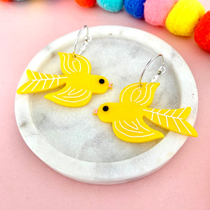 Yellow Bird Earrings