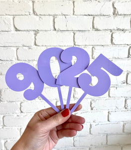 Pastel Purple Number Cake Topper