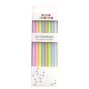 Tall Pastel Rainbow Birthday Candles