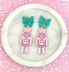 Pink Nutcracker Earrings