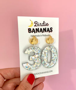 Birthday Candle Number Earrings