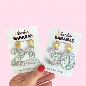 Birthday Candle Number Earrings