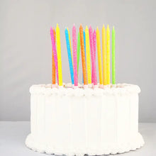 Load image into Gallery viewer, Tall Neon Rainbow Birthday Candles
