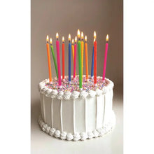 Load image into Gallery viewer, Tall Neon Rainbow Birthday Candles
