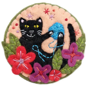 Black Cat Brooch Felt Craft Kit