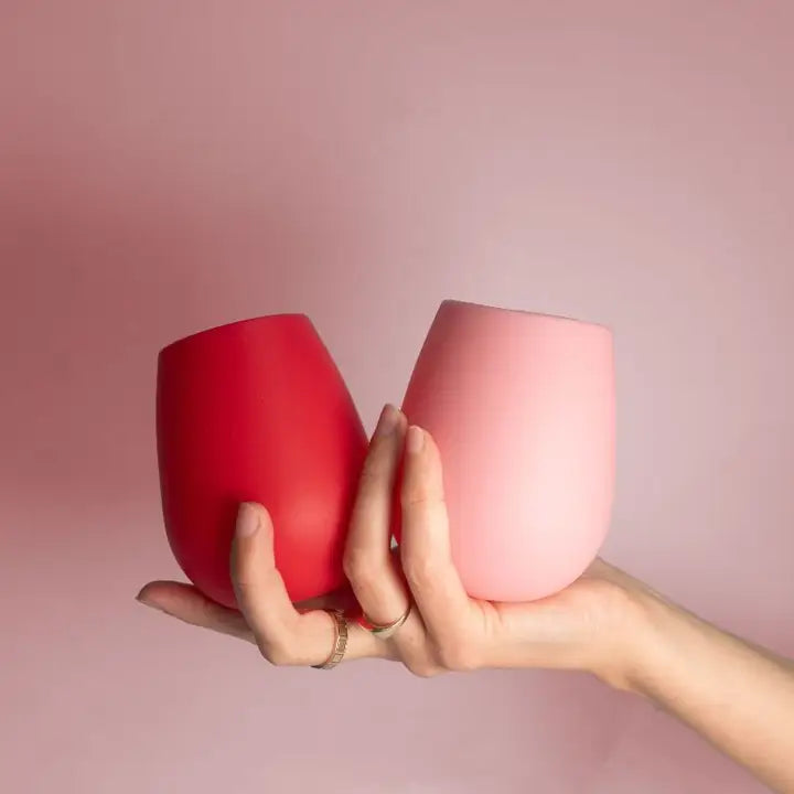 Cherry and Blush Silicon Unbreakable Glasses