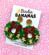 Load image into Gallery viewer, Christmas Wreath Earrings

