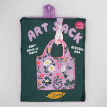 Load image into Gallery viewer, Floral Art Sack Reusable Shopping Tote
