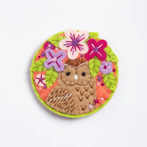 Tawny Owl Brooch Felt Craft Kit