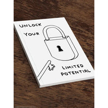 Load image into Gallery viewer, David Shrigley Unlock Your Limited Potential Notebook
