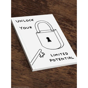 David Shrigley Unlock Your Limited Potential Notebook