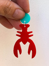 Load image into Gallery viewer, Tropical Red Lobster Earrings
