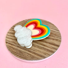 Load image into Gallery viewer, Rainbow On a Cloudy Day Brooch
