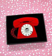 Load image into Gallery viewer, retro telephone brooch

