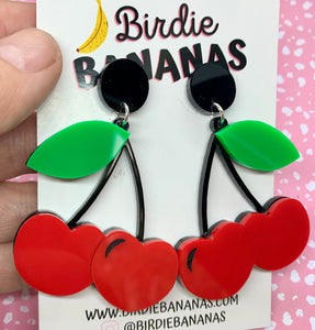 pin up cherry earrings