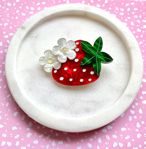 Strawberry Flower Brooch