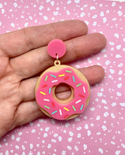 Load image into Gallery viewer, acrylic donut earrings
