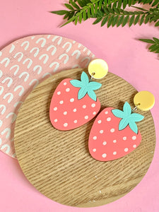 Pastel Strawberry Earrings