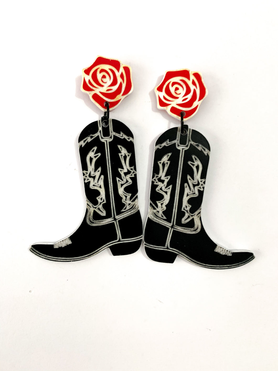 cowboy- boot - earrings