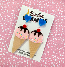 Load image into Gallery viewer, acrylic ice cream statement earrings
